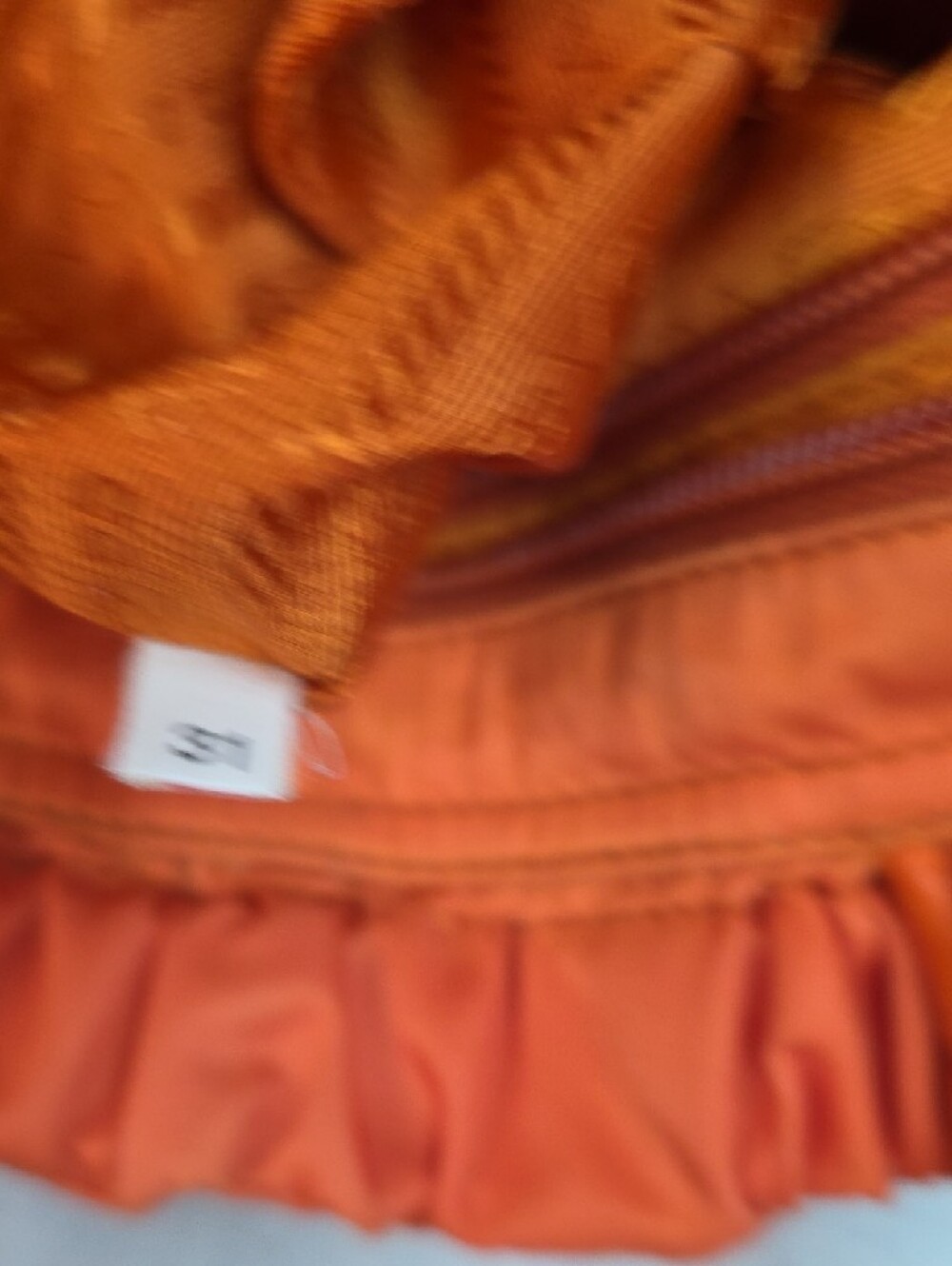 Prada Ruched Nylon Shoulder Bag in Papaya orange - Picture 5 of 12